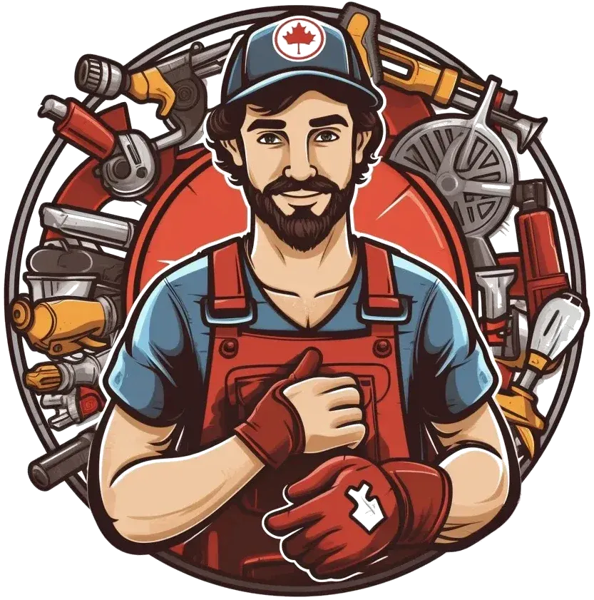 Handyman with tools illustration